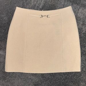 H&M Mini Skirt W/ Gold Belt- Camel Woven